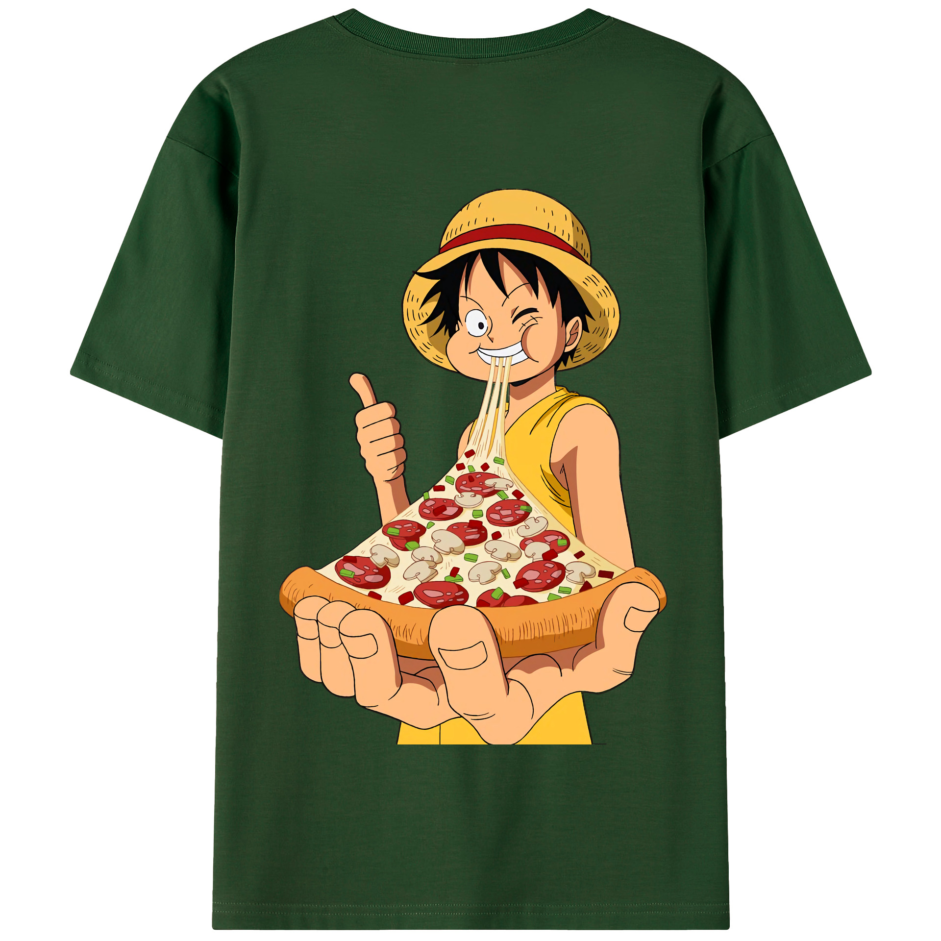 ワンピース モンキー・D・ルフィ ONE PIECE Monkey D. Luffy 綿100％半袖Tシャツ（背面プリント）
